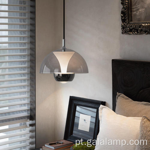 Luz pendente de vidro onda nórdica